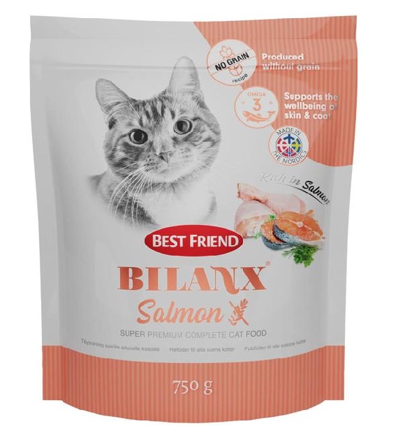 Best Friend salmon dry complete cat food (grain-free) 750g